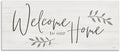 'Welcome To Our Home Country Sign'| Canvas Art | Stupell Industries | 30 x 13 Inches, Easy to Hang and Sturdy, Made in USA, by Natalie Carpentieri