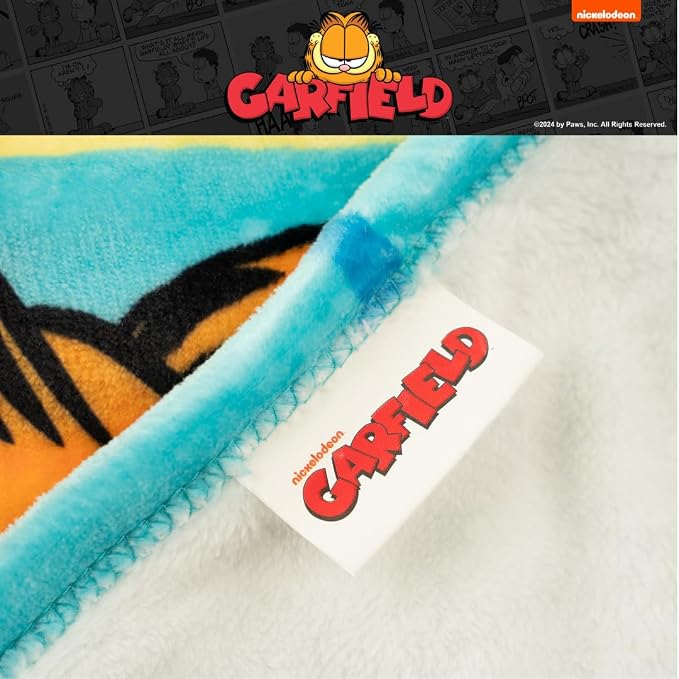 Collectibles Garfield Bedding Super Soft Micro Raschel Throw, 46 in x 60 in, (Official Licensed Product) by Franco