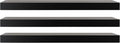Kiera Grace Set of Three Maine Simple & Classic Decorative Engineered Wood Floating Wall Shelves for Home, Room, & Office, 24" L x 4.75" W x 3" H, Black