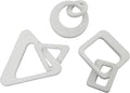 CosmoLiving by Cosmopolitan Wood Chain Decorative Sculpture Home Decor Statues, Set of 3 Accent Figurines 10", 13", 11" W, White