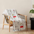 Peanuts® Snoopy Cozy Throw 46 in x 60 in – Soft Cozy Plush for Couch, Bed & Travel, Snoopy & Woodstock 75th Anniversary Design, (Officially Licensed Product) by Franco Collectibles®