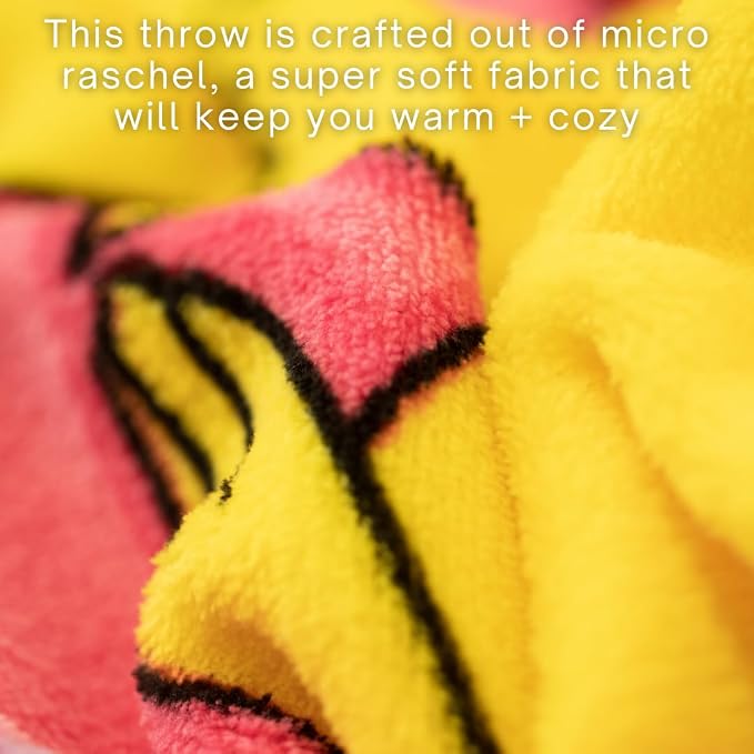 Pokemon Anime Pikachu and Eevee Kids Bedding Super Soft Micro Raschel Throw, 46 in x 60 in, (Official Licensed Product) by Franco