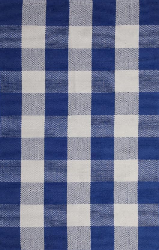 Buffalo Plaid Outdoor Rug 27.5" x 43" Blue and White Checkered Area Rug Washable Doormats Indoor Outdoor Rugs for Layered Front Door Mats, Porch, Entryway, Kitchen, Farmhouse