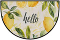 Pardick Half Round Door Mat Vintage Lemon Anti-Slip Semi Circle Rug 24X36 Indoor Door Mat Half Moon Bath Mats, Washable Decorative Welcome Floor Mats for Kitchen Bathroom Hearth Fireplace,A-1624