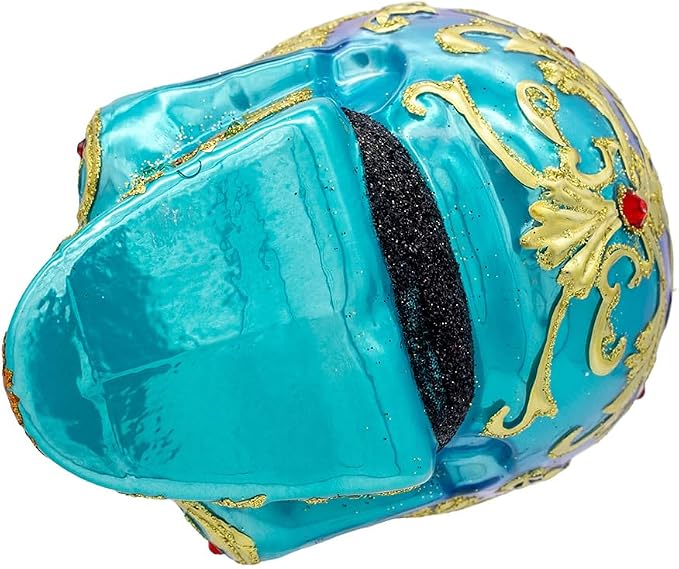 Kurt Adler 4.75" Bellissimo Glass Sugar Skull Ornament