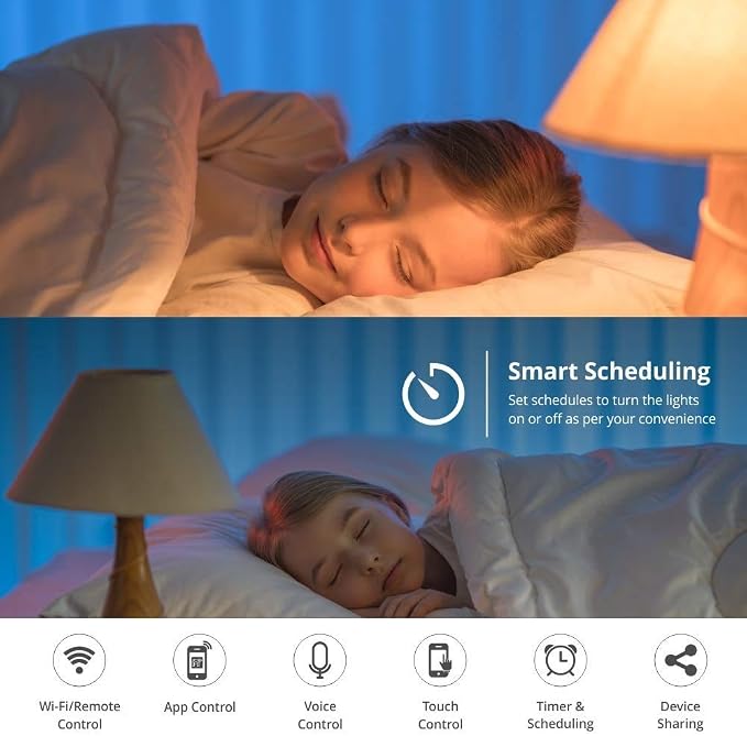 Double Smart Home Light Switch WiFi Wall Switch Compatible with Alexa Google Assistant