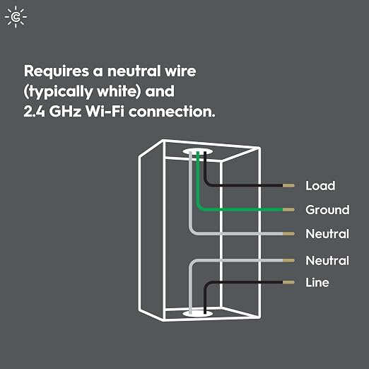 GE CYNC Smart Light Switch, Paddle Style, Neutral Wire Required, Bluetooth and 2.4 GHz Wi-Fi 4-Wire Switch, Compatible with Alexa and Google White (6 Pack)