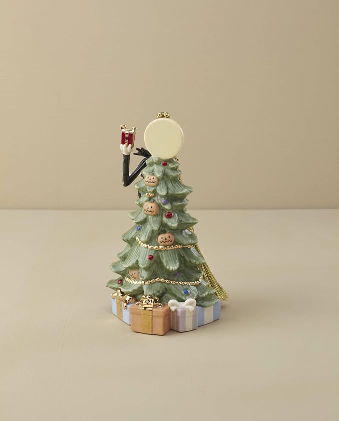 Lenox Disney Nightmare Before Christmas Hanging Ornament | porcelain with 24k gold accents | collectible gift for disney and tim burton fans | 5 inch, gift for women