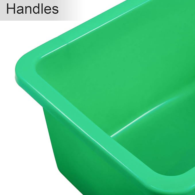 Zonon 12 Pcs Plastic Cubby Storage Bin Back to School Classroom Cubby Organization Storage Container with 1 Pack Self Adhesive Label for Office School Library(Mixed Colors,11.61 x 7.68 x 4.92)