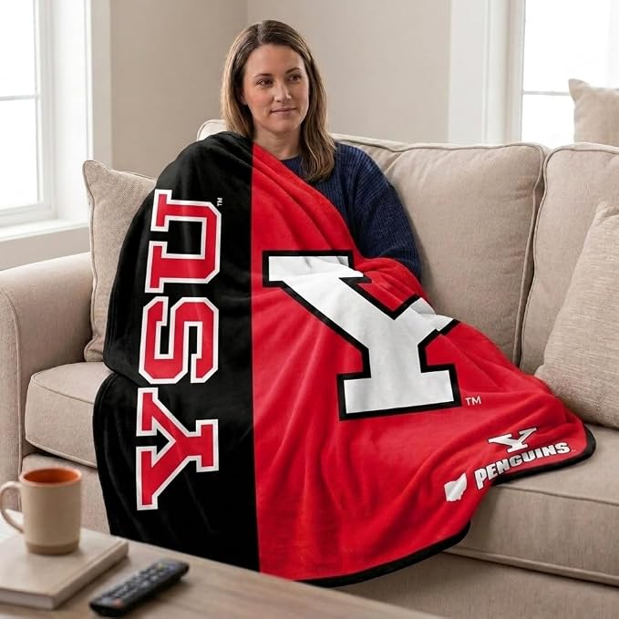Pegasus Sports NCAA Youngstown St Penguins Endzone Ultra Soft Tailgate Throw