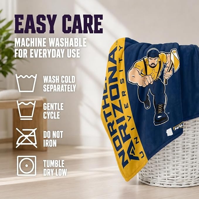 Proformance Home NCAA Northern Arizona Lumberjacks Endzone Ultra Soft Tailgate Throw