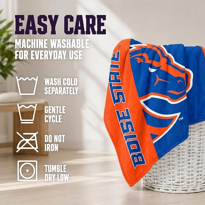 Proformance Home NCAA Boise State Broncos Endzone Ultra Soft Tailgate Throw