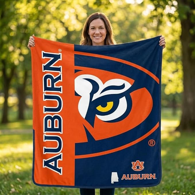 Proformance Home NCAA Auburn Tigers Endzone Ultra Soft Tailgate Throw