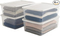 HOMZ 4-Pack Snaplock, Small Clear Plastic Storage Bins with Lids, 12 Quart, White