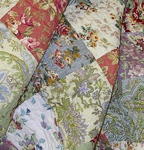 Greenland Home Blooming Prairie Quilted Patchwork Throw (Pack of 6)