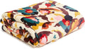 Oversized Fleece Plush Throw Blanket, Immersed Blooms Jewel, Twin/Twin XL