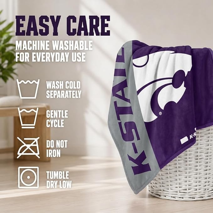 Proformance Home NCAA Kansas State Wildcats Endzone Ultra Soft Tailgate Throw