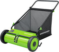 GreenSweep Pickup Pro XL V26 Garden Sweeper – Manual Push Lawn Sweeper for Leaves, Grass Clippings & Garden Debris – Adjustable Height Leaf Collector