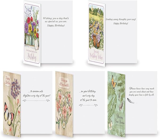 Current All Occasion Greeting Cards with Matching Envelope Seals | Susan Winget Studio, 40 Count, 5 x 7 Folded, Themed Card Value Pack, With Envelopes