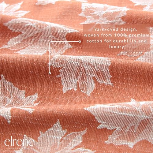 Falling Leaves Jacquard Napkins, Set of 8, Sienna - 17"W x 17"L - Image 3