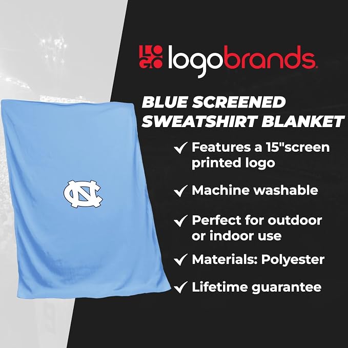 Logo Brands NCAA Unisex-Adult Sweatshirt Blanket