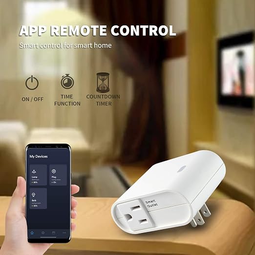 EVA LOGIK Z-Wave Smart Dimmer Outlet, Indoor Plug, Hub Required | Plug-in dimmer outlet for compatible lights, smooth brightness control, built-in repeater, works with certified Z-Wave hubs