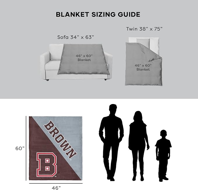 Northwest NCAA Silk Touch Throw Blanket, Ultra Soft Plush Polyester, Lightweight Warm Decorative Fan Gift, 46 x 60 in