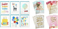 Hallmark Birthday Cards Assortment, 24 Cards with Envelopes (Rainbow Lettering, Best Day Ever) & Birthday Cards Assortment, Balloons, Cake, Flowers (12 Cards with Envelopes)