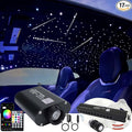 AZIMOM 16W Sound Activate Fiber Optic Starlight Headliner Kit 550pcs 0.03in 13.1ft Fiber Strands, Pure White Meteor Shooting Star Music Mode Remote APP Control Car Use Home Headliner Decor