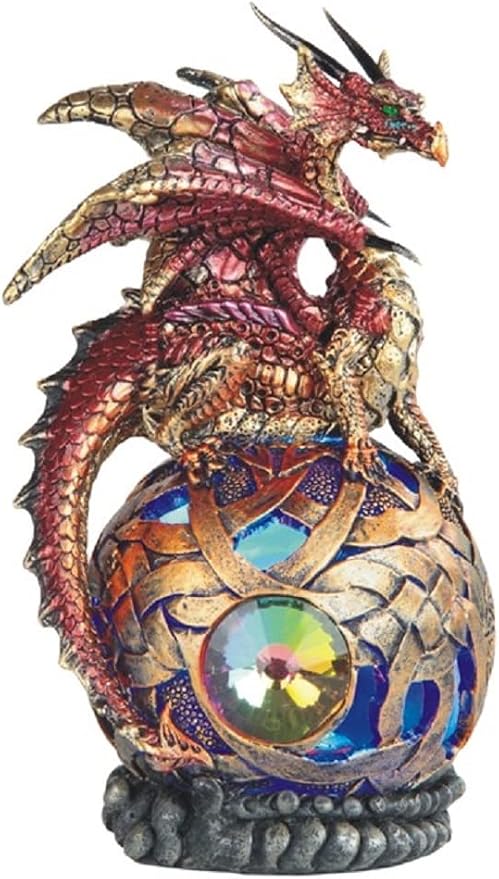 George S. Chen Imports Dragon on Light Up LED Orb Statue Display (71506)
