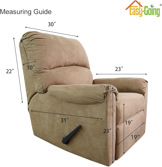 Easy-Going Recliner Sofa Slipcover Reversible Sofa Cover Water Resistant Couch Cover Furniture Protector with Elastic Straps for Pets Kids Children Dog Cat (Recliner, Cyan/Ivory)