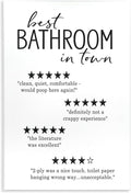 Funny Bathroom Five Star, 13 x 19 Inch Mounted Print on Wall Plaque | Stupell Industries · By Lettered and Lined · Hand finished and ready to hang · Made in USA