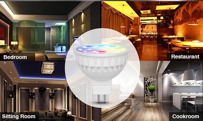 LGIDTECH FUT104 Miboxer 4W MR16 Led 2.4GHz Bulb Spotlight GU5.3 Socket AC/DC 12V RGB+CCT Color and Temperature Changeable Dimmable,But Single Bulb Wouldn't Work.Controller and Hub is Sold Separately