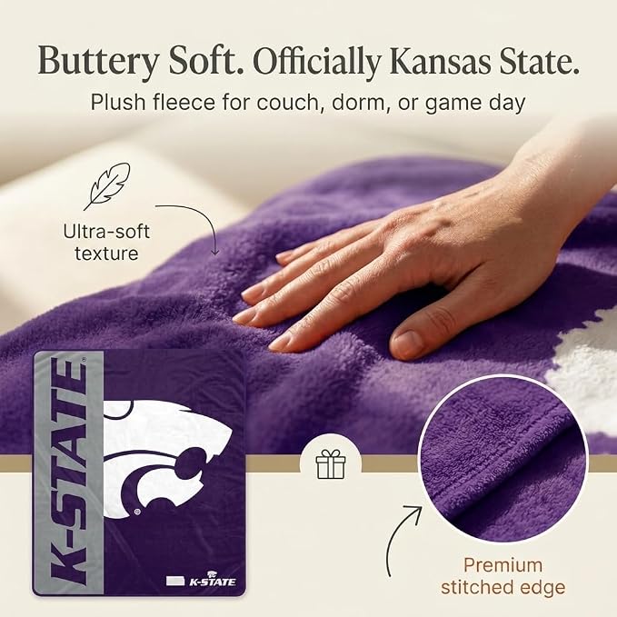 Proformance Home NCAA Kansas State Wildcats Endzone Ultra Soft Tailgate Throw