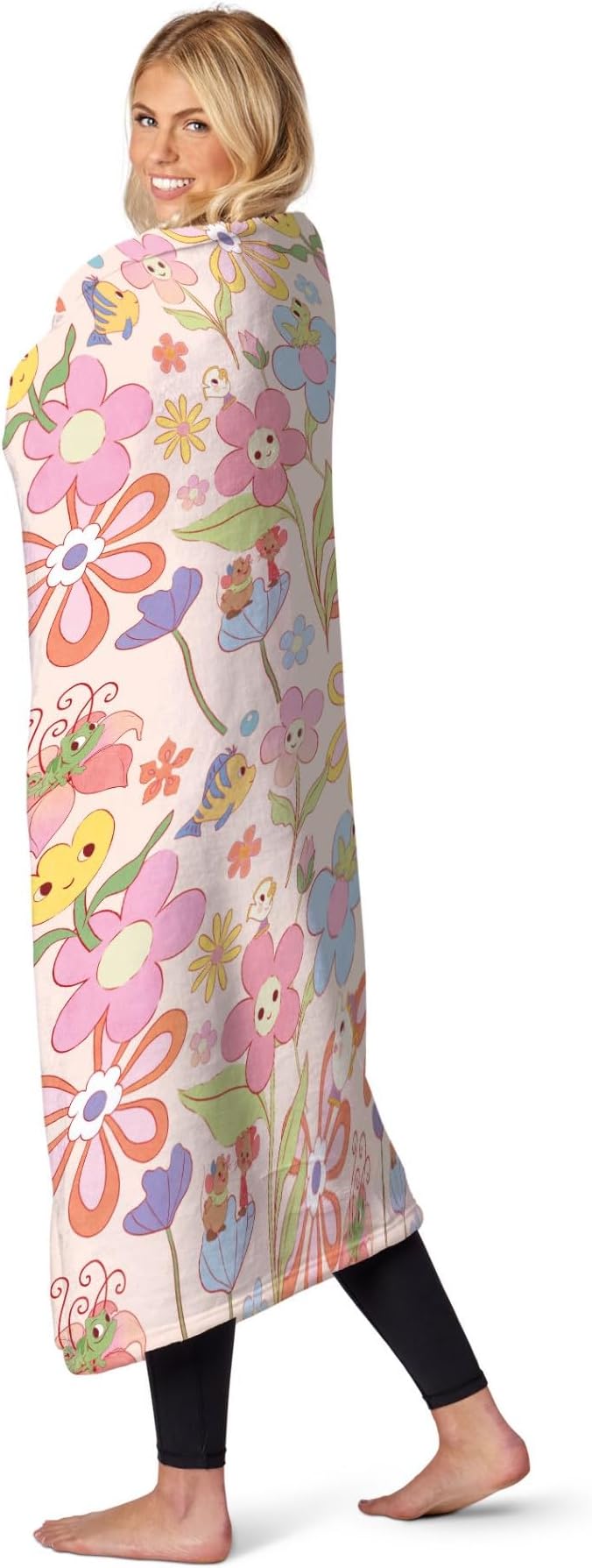NORTHWEST Disney Princess Silk Touch Throw Blanket, 50" x 60", Garden