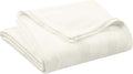 Vellux 100% Cotton Blanket, Twin, 66x90, Ivory | Soft, Breathable Knit, Lightweight, All Season, Machine Washable, Oeko-Tex Certified, Hotel Quality