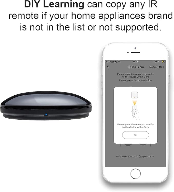 Universal WiFi Smart IR Blaster Compatible with Alexa Google Assistant | FRANKEVER All-In-One Infrared Hub, Tuya App Wifi Control For Ac Tv Dvd Stb, Voice Automation Without Extra Hub