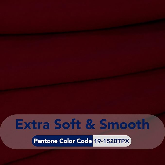 PureFit Stretc Recliner Chair Covers Fleece Soft Couch Covers for Sofa | Wine 4-Pieces Recliner Slipcover Pocket Couch Protector, Fleece Sofa Cover Washable with Non Slip Elastic Bottom