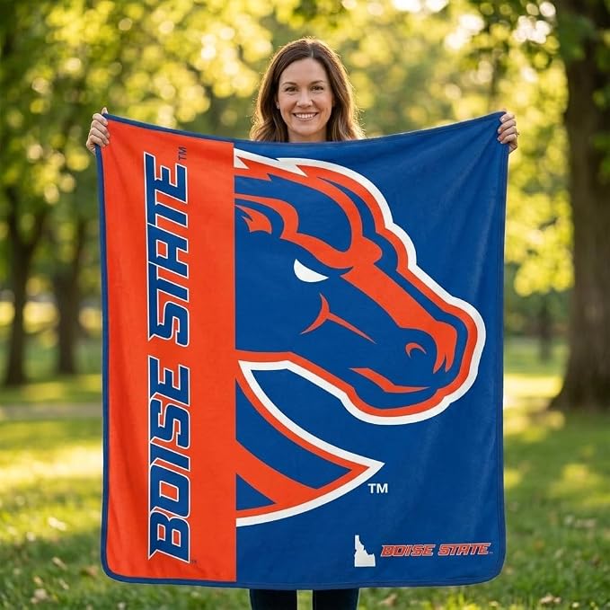 Proformance Home NCAA Boise State Broncos Endzone Ultra Soft Tailgate Throw