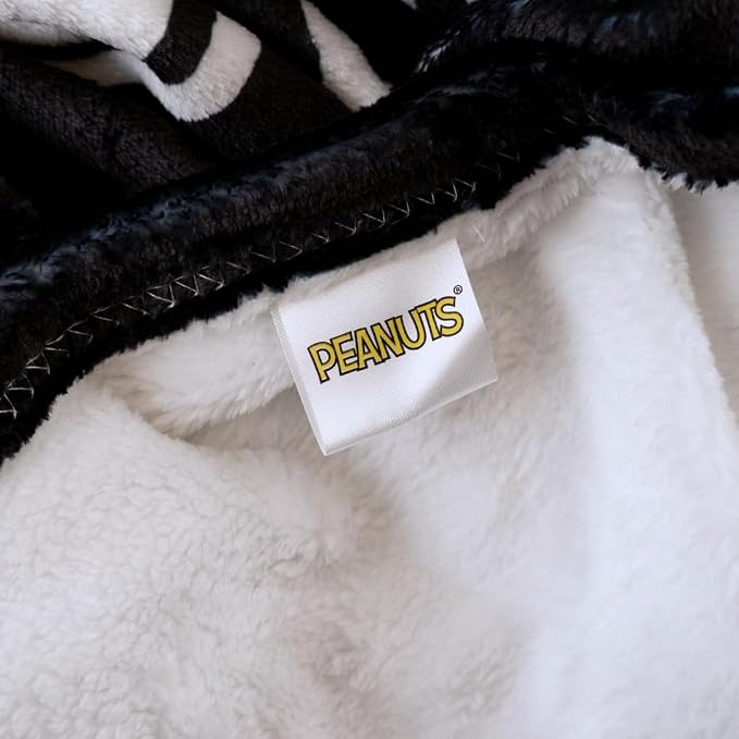 Peanuts® Snoopy 46in x 60in Throw, Super Soft Plush Cozy Throw Blanket, (Officially Licensed Product) by Franco Collectibles®