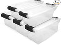 HOMZ Latching Clear Storage, 7.5 Quart, Gray, 5 Count