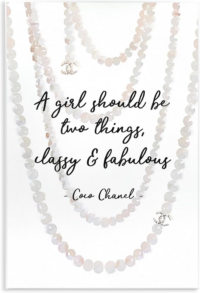 'Classy & Fabulous Fashion Quote'| Wall Plaque Art | Stupell Industries | 10 x 15 Inches, Easy to Hang and Sturdy, Made in USA, by Amanda Greenwood