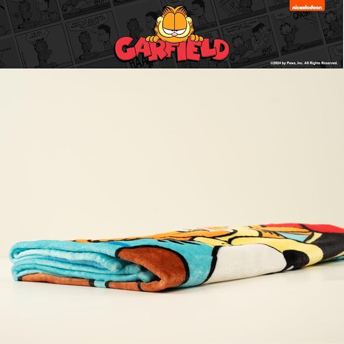 Collectibles Garfield Bedding Super Soft Micro Raschel Throw, 46 in x 60 in, (Official Licensed Product) by Franco