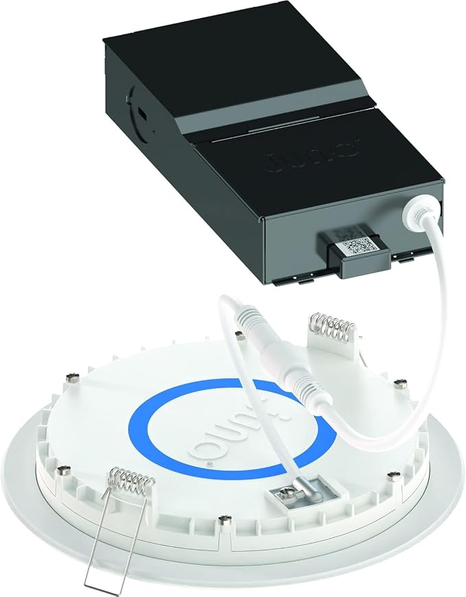 Juno WF6C REG TUWH MW M6 Smart LED Wafer Downlight, 2700K-5000K Tunable White, Dimmable, Zigbee or Bluetooth Connection, Use with Alexa, Google Home, SmartThings, Regressed, 6 Inch, Matte White