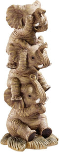 Design Toscano NG33769 Hear-No, See-No, Speak-No Evil Stacked Elephants Collectible Statue, Single,Medium