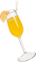 Abbott Collection Mimosa Ornament | Glass/Resin, Orange/Clear, 3.5"H