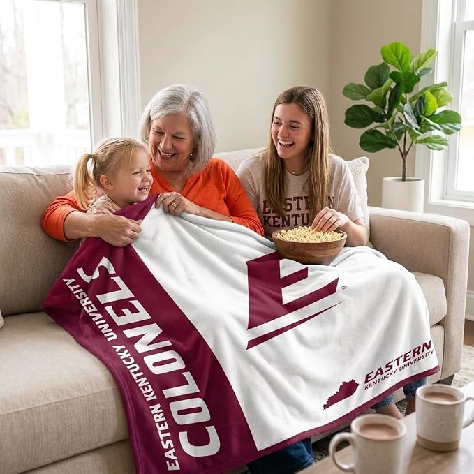 Pegasus Sports NCAA Eastern Kentucky Colonels Endzone Ultra Soft Tailgate Throw