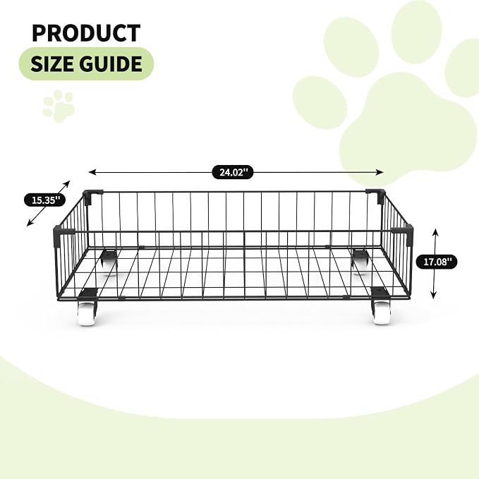 Dog Bed Frame,with Two Storage Drawer,Suitable for Various Dog beds | Get off the ground for healthier sleep