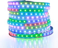 ALITOVE 32.8ft WS2811 Addressable RGB LED Strip Light 24V 5050 SMD IP67 | Waterproof Color Changing 24 Volt LED Light Strip, Programmable Cuttable LED Pixel Strip, for DIY Project, No Adapter