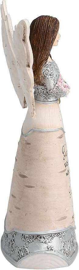 Pavilion Gift Company Elements - Grandmother Guardian Angel Figurine 6 Inch, Solid, Pink